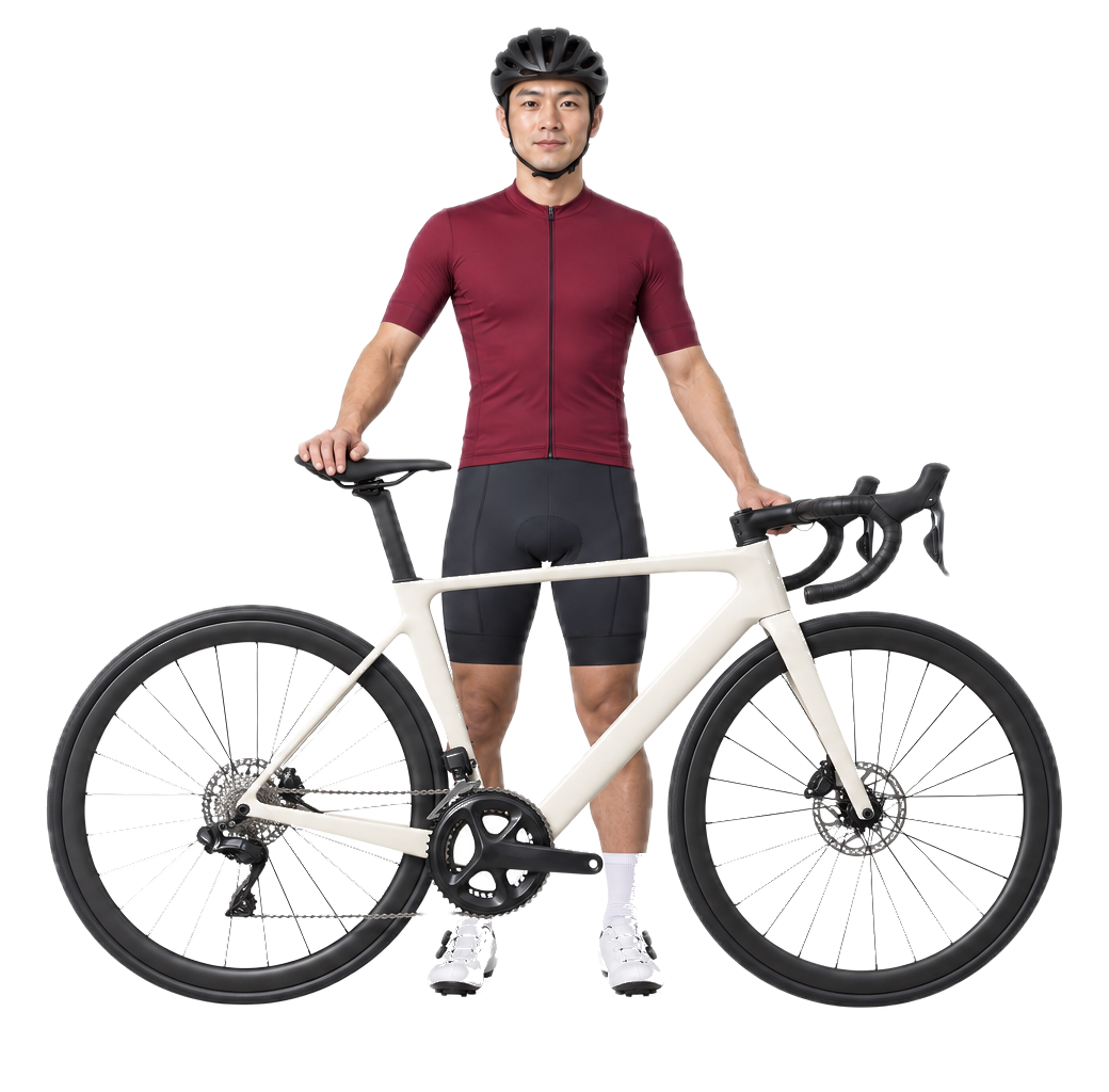 Kai Ito with a road bike